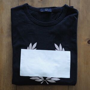 Fred Perry Redacted Laurel Printed T-Shirt Black